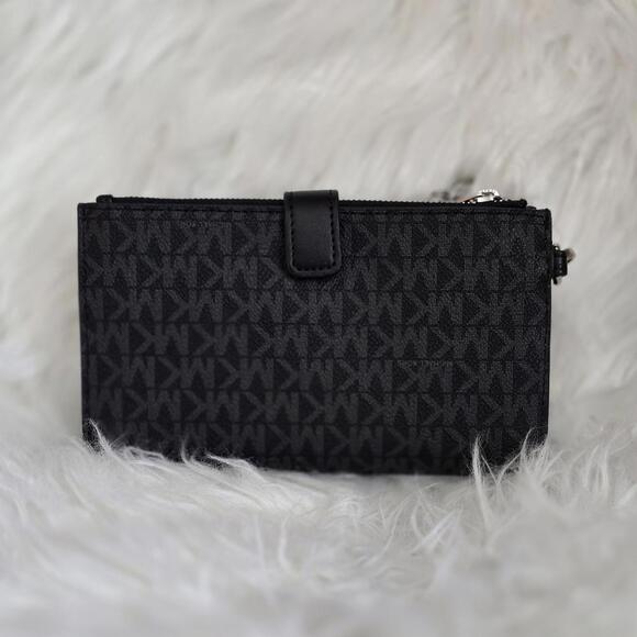 Michael Kors Black Monogram Clutch - Picture 2 of 3